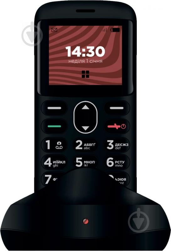 Мобільний телефон Ergo R201 Dual Sim black - фото 1