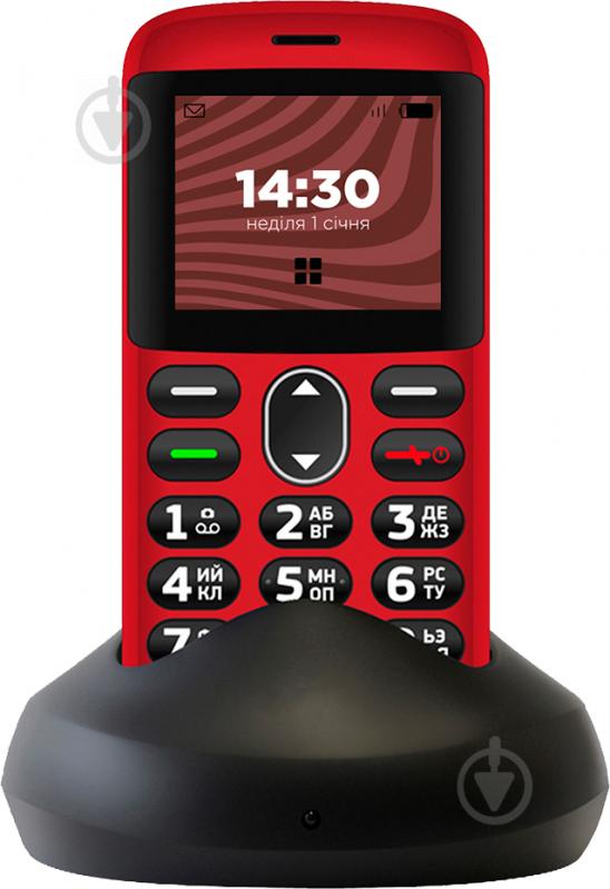 Мобільний телефон Ergo R201 Dual Sim red - фото 1