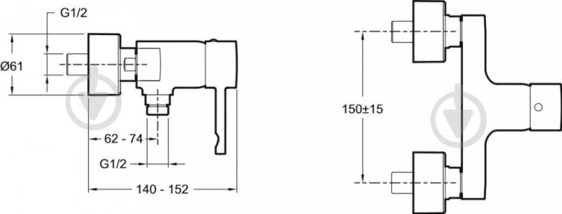 Смеситель для душа Jacob Delafon Cuff Е45533-СР - фото 3