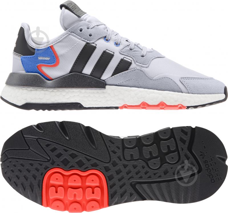 Кроссовки мужские демисезонные Adidas NITE JOGGER FX6835 р.40 2/3 белые - фото 6