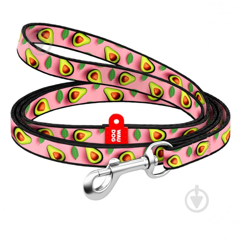 Поводок Waudog Nylon рисунок "Авокадо на розовом" XS Ш10 мм Д122 см - фото 2 Поводок Waudog Nylon рисунок "Авокадо на розовом" XS Ш10 мм Д122 см - фото 2