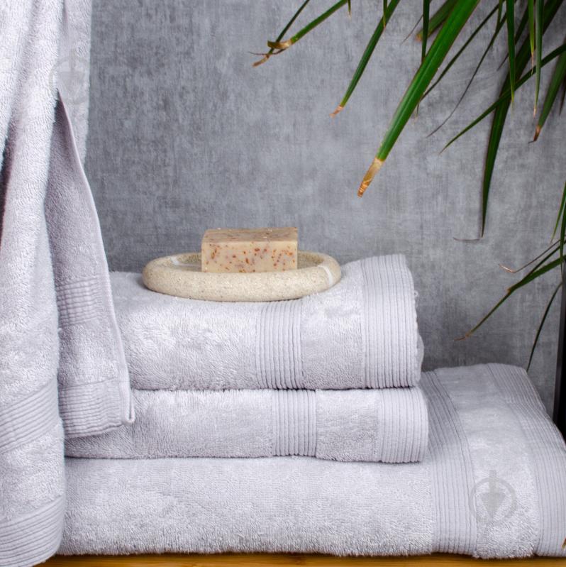 Рушник махровий BAMBOO 70x140 см сірий BILTEX - фото 3 Рушник махровий BAMBOO 70x140 см сірий BILTEX - фото 3