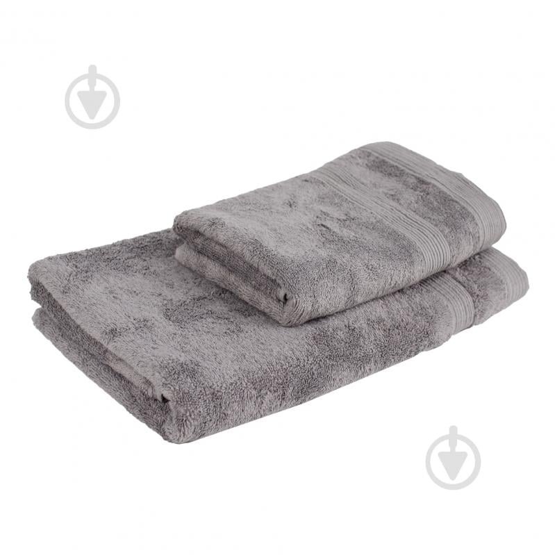 Рушник махровий BAMBOO 70x140 см темно-сірий BILTEX - фото 2