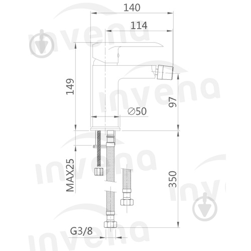 Смеситель для биде Invena Siros хром BB-90-001 - фото 3