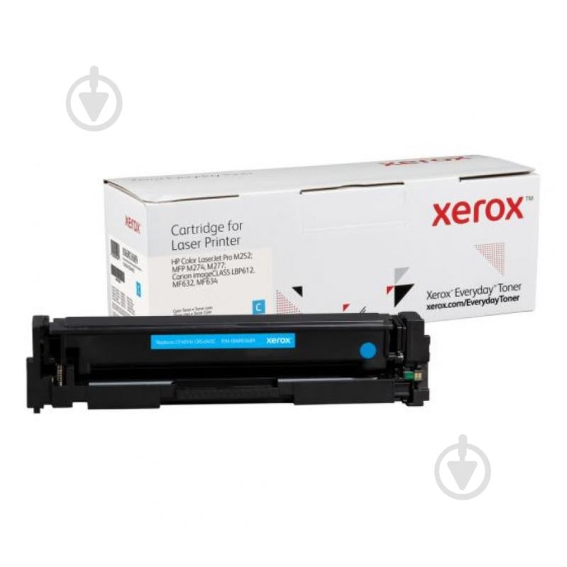 Картридж лазерный Xerox Everyday совместимый аналог HP CF401A (201A), Canon 045 cyan синий - фото 1