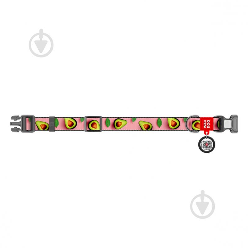 Ошейник Waudog Nylon рисунок "Авокадо на розовом" пластиковый фастекс М Ш20 мм Д28-40 см - фото 3 Ошейник Waudog Nylon рисунок "Авокадо на розовом" пластиковый фастекс М Ш20 мм Д28-40 см - фото 3