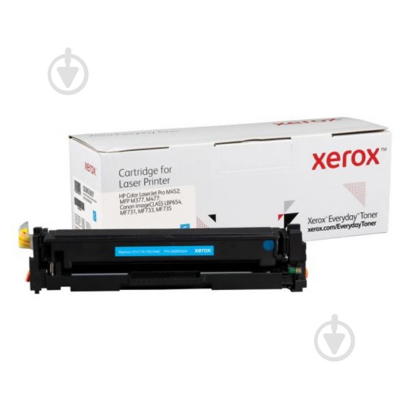 Картридж лазерный Xerox Everyday совместимый аналог HP CF411A (410A), Canon 046 cyan синий - фото 1