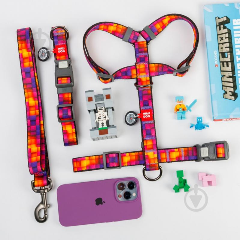 Ошейник Waudog Nylon рисунок "Кубы 3Д" пластиковый фастекс М Ш20 мм Д28-40 см - фото 2 Ошейник Waudog Nylon рисунок "Кубы 3Д" пластиковый фастекс М Ш20 мм Д28-40 см - фото 2