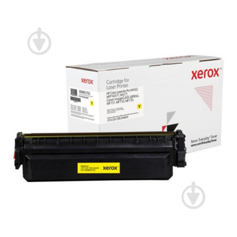 Картридж лазерний Xerox Everyday сумісний аналог HP CF412X (410X), Canon 046H жовтий жовтий - фото 1