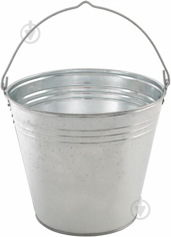Ведро обычное оцинкованная сталь 15 л стальной - фото 1