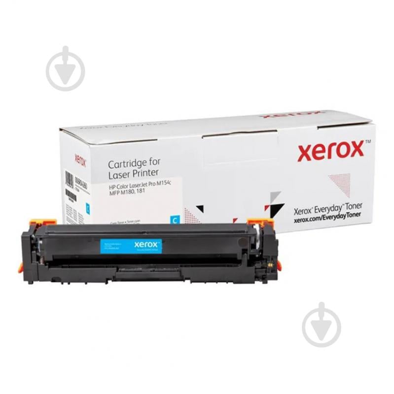 Картридж лазерний Xerox Everyday сумісний аналог HP CF531A (205A) синій синій - фото 1