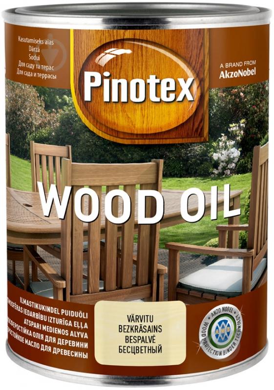 Олива Pinotex Wood Oil безбарвний 1 л - фото 1