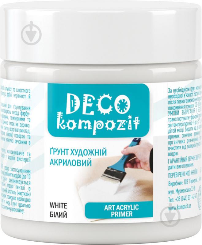 Грунтовка DECO Kompozit, художественная акриловая 1л белый DECO Kompozit - фото 1