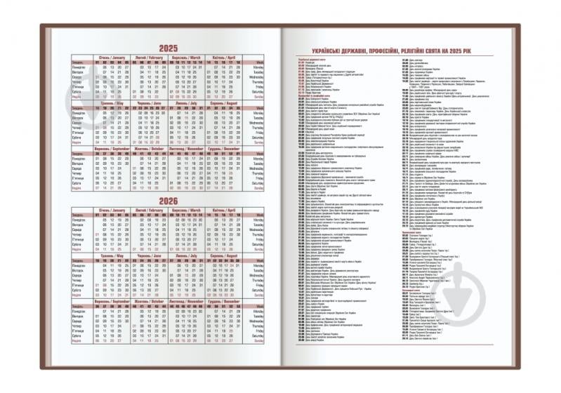 Щоденник датований Economix A5 2025 E21843 мульті - фото 3