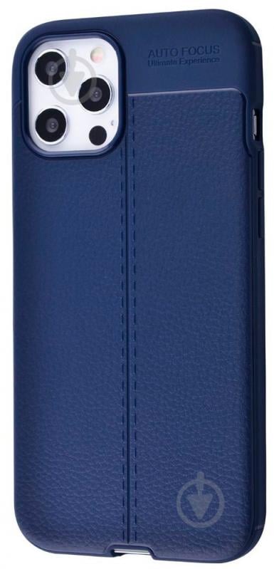Чехол Ultimate Experience Leather (TPU) dark blue для Apple iPhone 12 Pro - фото 1