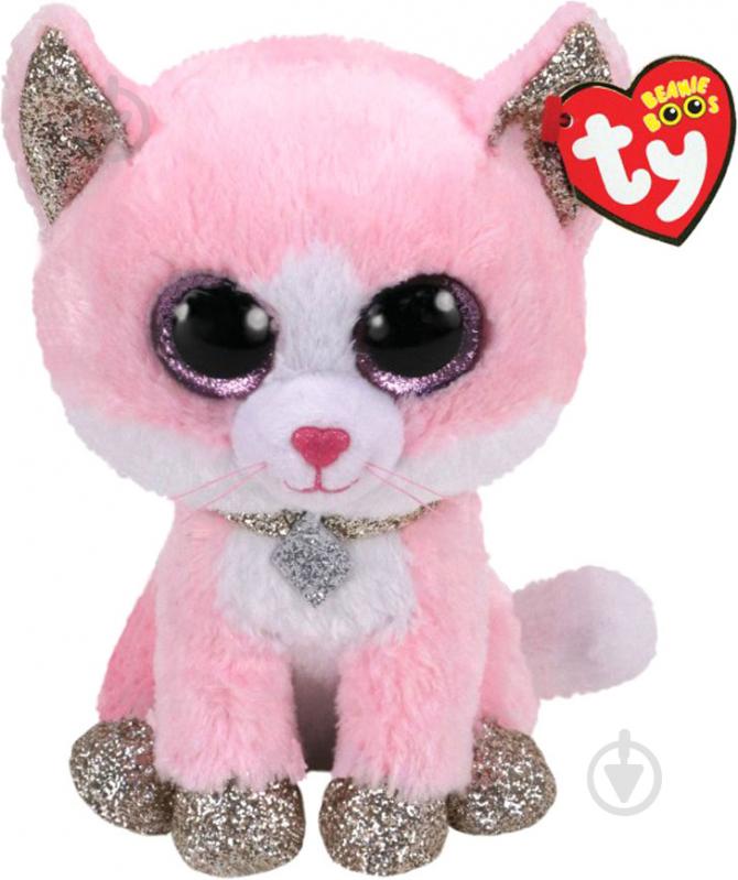 М'яка іграшка TY Beanie Boos Кіт Meadow 15 см різнокольоровий 36489 - фото 1