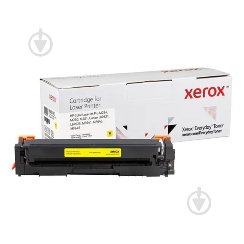 Картридж лазерний Xerox Everyday сумісний аналог HP CF542X (203X), Canon 054H жовтий жовтий - фото 1