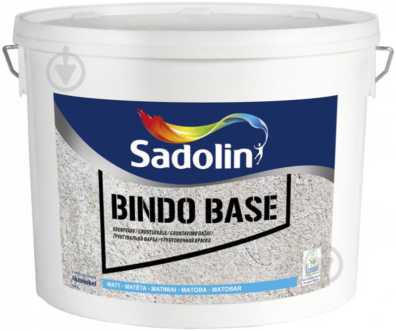 Краска латексная водоэмульсионная Sadolin Bindo BASE мат белый 10 л - фото 1