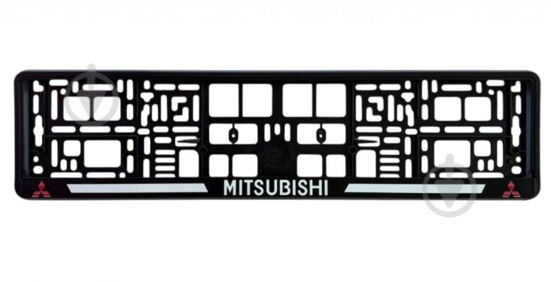 Рамка под номерной знак Poputchik с буквами Mitsubishi - фото 1 Рамка под номерной знак Poputchik с буквами Mitsubishi - фото 1