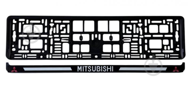 Рамка под номерной знак Poputchik с буквами Mitsubishi - фото 2 Рамка под номерной знак Poputchik с буквами Mitsubishi - фото 2
