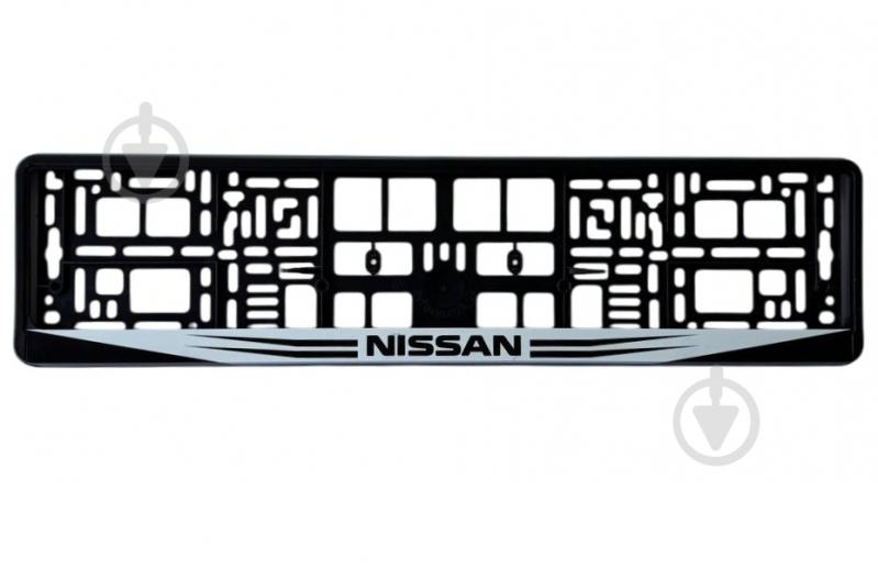 Рамка под номерной знак Poputchik с буквами Nissan - фото 1