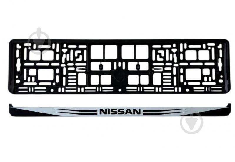 Рамка под номерной знак Poputchik с буквами Nissan - фото 2