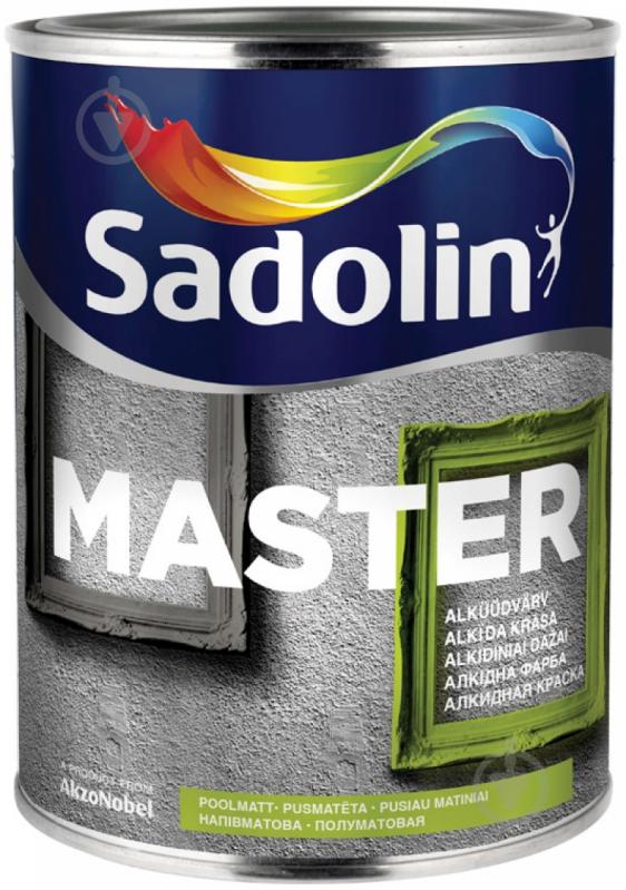 Эмаль Sadolin Master 30 CLR база под тонировку полумат 1 л - фото 1