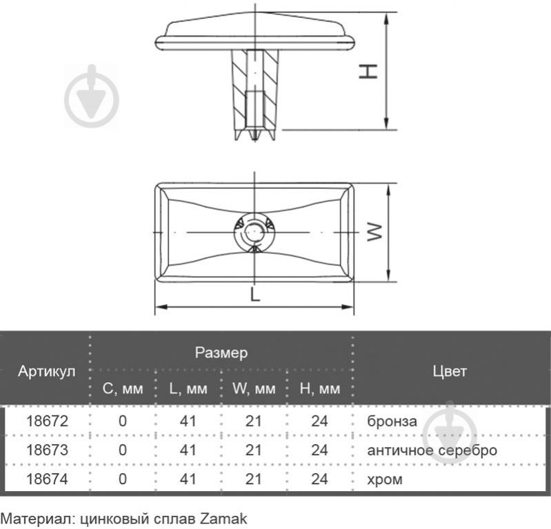 Мебельная ручка кнопка Bosetti Marella D 24090.01 18673 античное серебро - фото 4