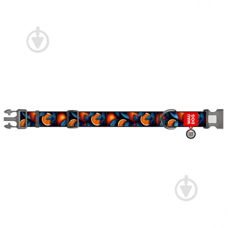 Нашийник Waudog Nylon малюнок "Апельсини" пластиковий фастекс XXL Ш35 мм Д46-70 см - фото 4