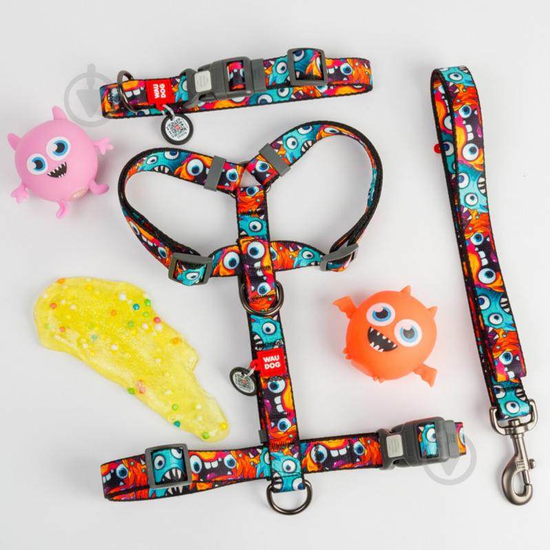 Поводок Waudog Nylon рисунок "Зубастые монстры" S Ш15 мм Д122 см - фото 3 Поводок Waudog Nylon рисунок "Зубастые монстры" S Ш15 мм Д122 см - фото 3