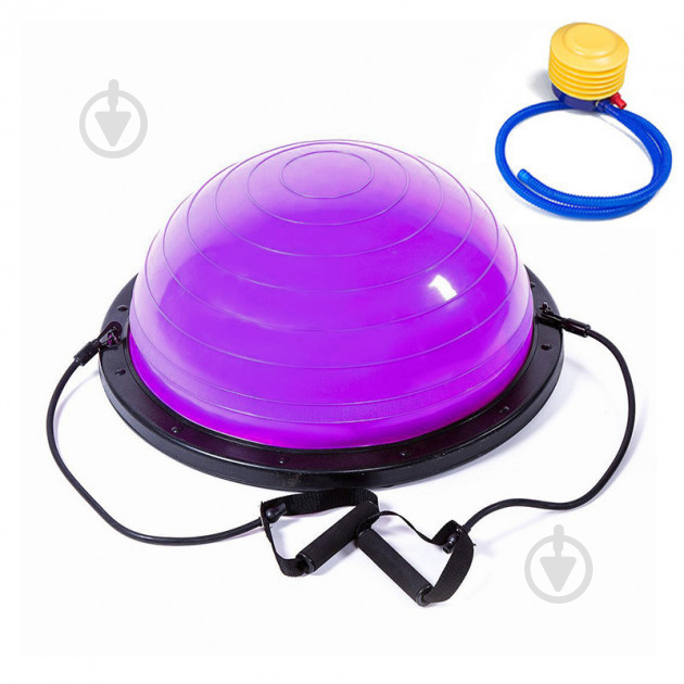 Балансувальна платформа EasyFit Bosu Ball 60 см з ніжками фіолетовий (EF-2324) - фото 1