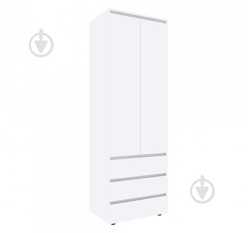 Шафа для одягу DC STEVE з поличками 2100х700х500 мм німфея альба / німфея альба - фото 1 Шафа для одягу DC STEVE з поличками 2100х700х500 мм німфея альба / німфея альба - фото 1