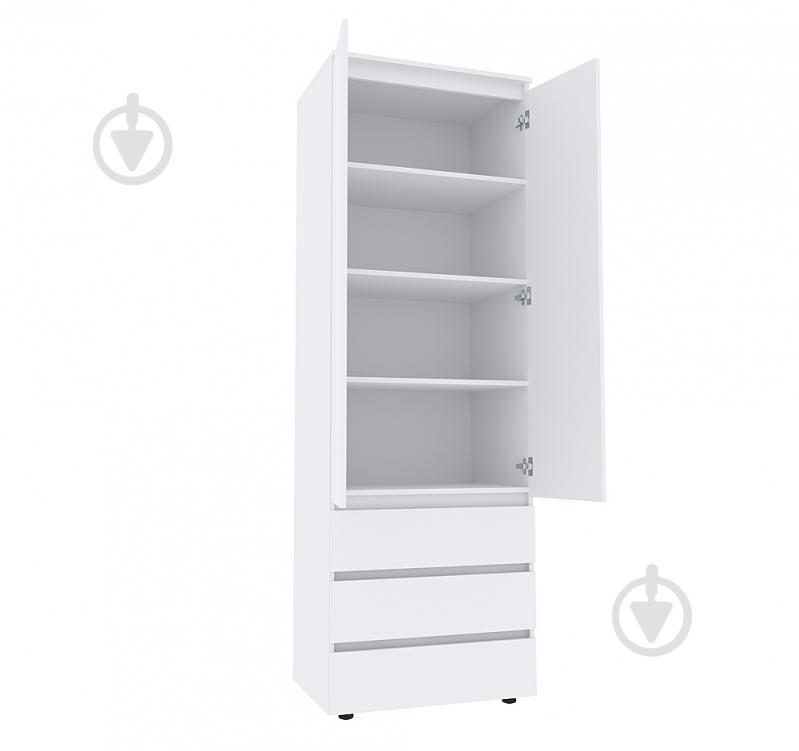 Шафа для одягу DC STEVE з поличками 2100х700х500 мм німфея альба / німфея альба - фото 2 Шафа для одягу DC STEVE з поличками 2100х700х500 мм німфея альба / німфея альба - фото 2