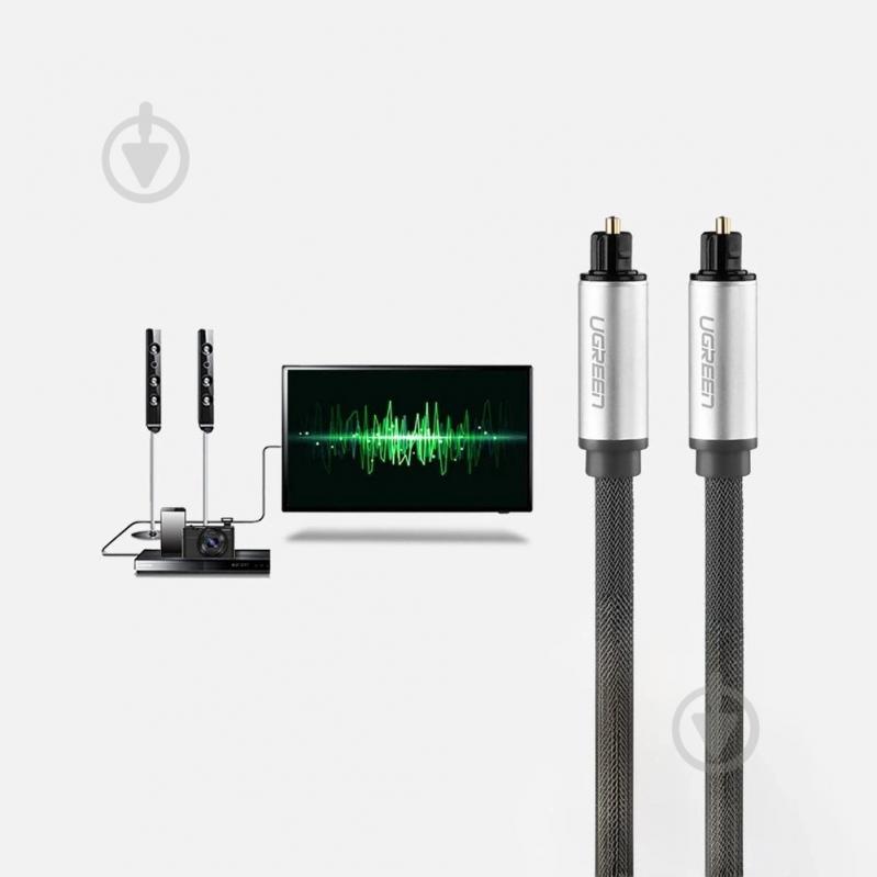 Кабель UGREEN AV108 Toslink Optical Audio Cable (10540) 2 м black (10540) - фото 4