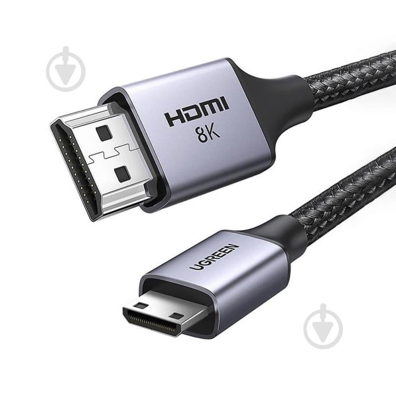 Дата-кабель UGREEN HD163 Mini HDMI to HDMI 8K Cable (15514) 1 м black (15514) - фото 1