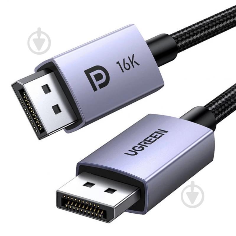 Дата-кабель UGREEN DP118 DisplayPort 16K Cable (15383) 1 м black (15383) - фото 1