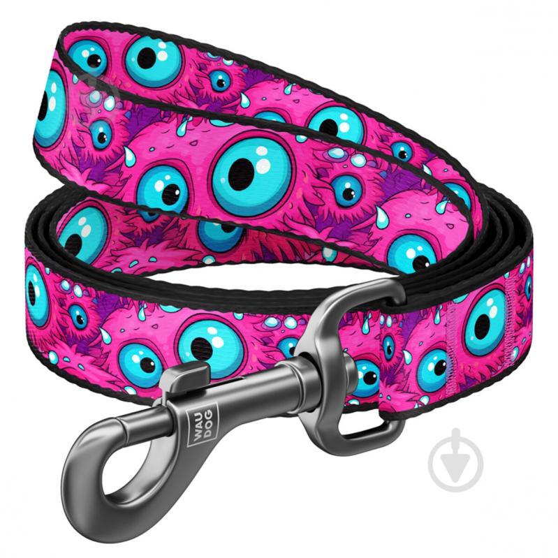 Поводок Waudog Nylon рисунок "Глаз монстра" М Ш20 мм Д122 см - фото 1 Поводок Waudog Nylon рисунок "Глаз монстра" М Ш20 мм Д122 см - фото 1