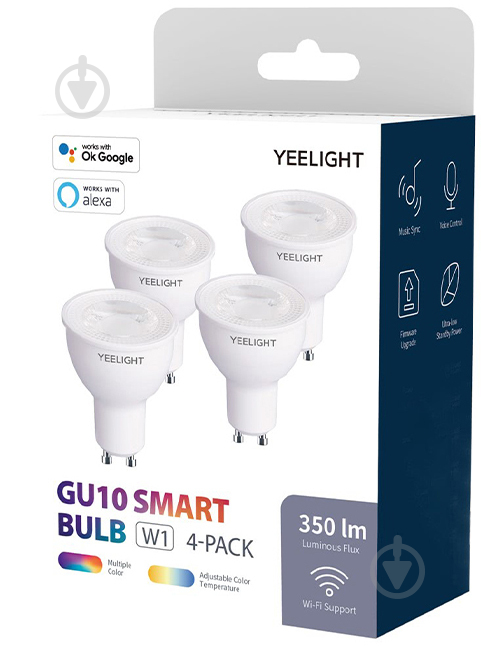 Лампа світлодіодна Yeelight GU10 Smart Bulb W1 (YLDP004) White - фото 1