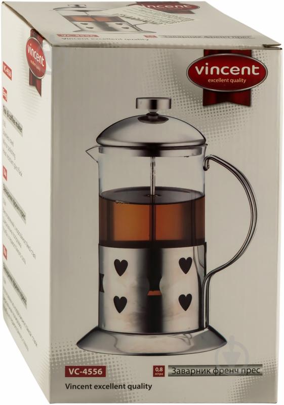 Френч-пресс Vincent 800 мл VC-4556 - фото 2 Френч-пресс Vincent 800 мл VC-4556 - фото 2