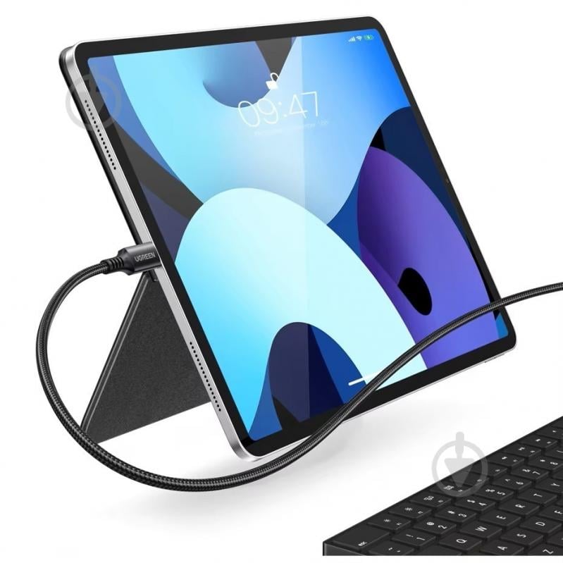 Кабель UGREEN US567 USB-C to USB-C PD (15373) 1 м grey/black (15373) - фото 6