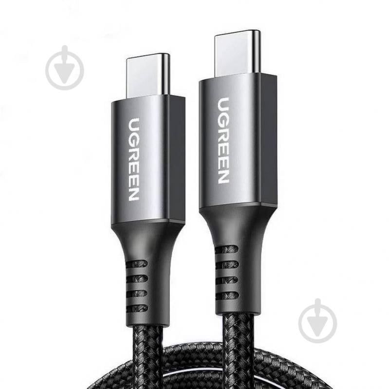 Кабель UGREEN US567 USB-C to USB-C PD (15373) 1 м grey/black (15373) - фото 1