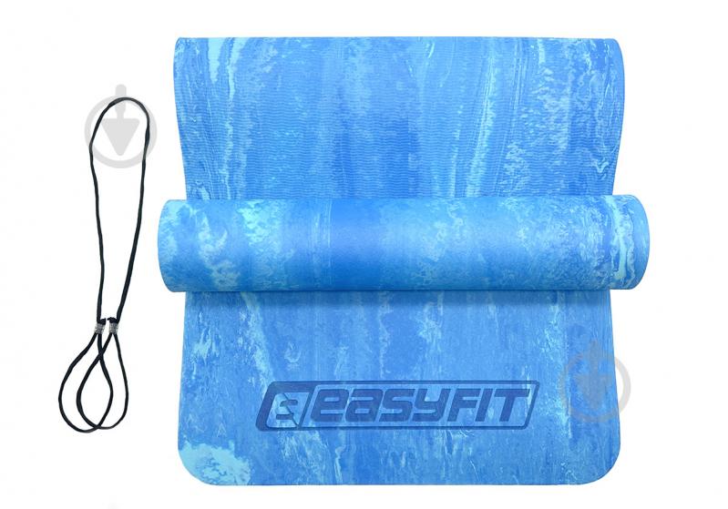 Коврик для йоги и фитнеса EasyFit 183х61х0,8 см PER Premium Mat 183х61 см синий - фото 2