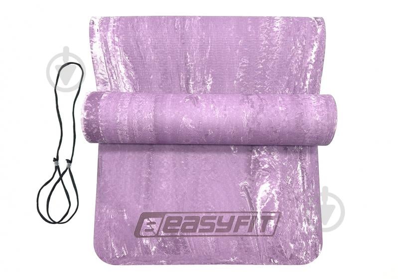 Коврик для йоги и фитнеса EasyFit 183х61х0,8 см PER Premium Mat 183х61 см фиолетовый - фото 2