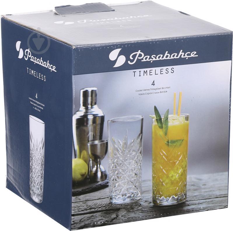 Набор стаканов высоких Timeless 450 мл 4 шт. 52800 Pasabahce - фото 4 Набор стаканов высоких Timeless 450 мл 4 шт. 52800 Pasabahce - фото 4