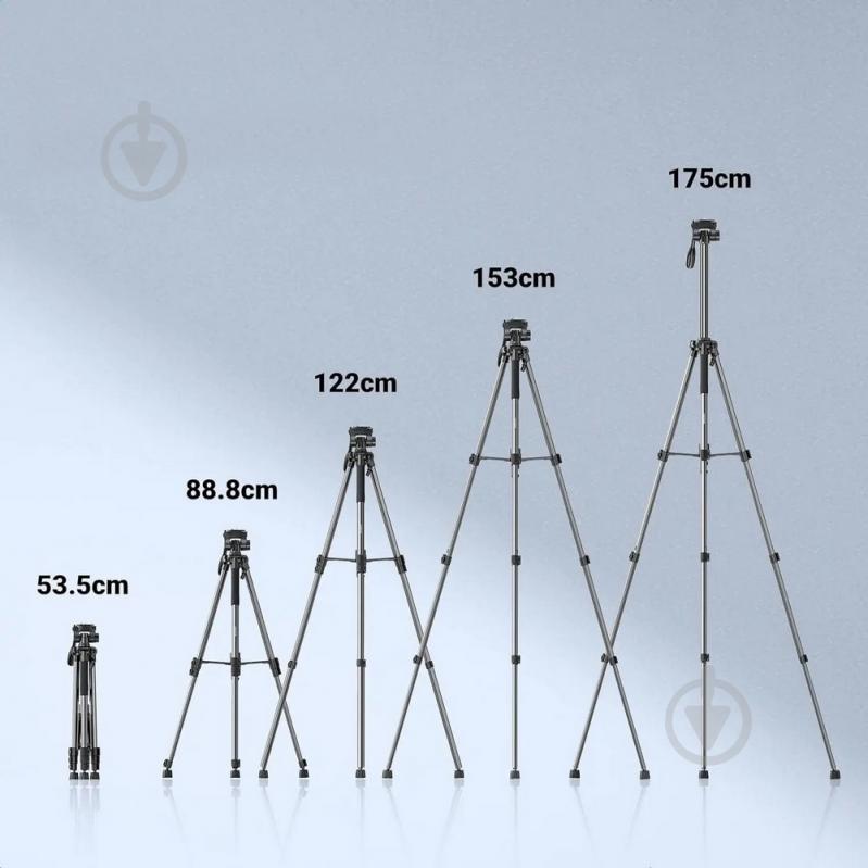 Штатив UGREEN Professional Tripod for Phone & Camera Black (15187) - фото 9