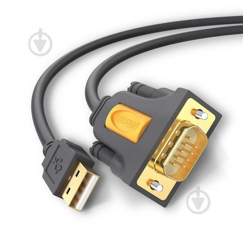 Дата-кабель UGREEN CR104 USB to DB9 RS-232 (20211) 1,5 м black (20211) - фото 2