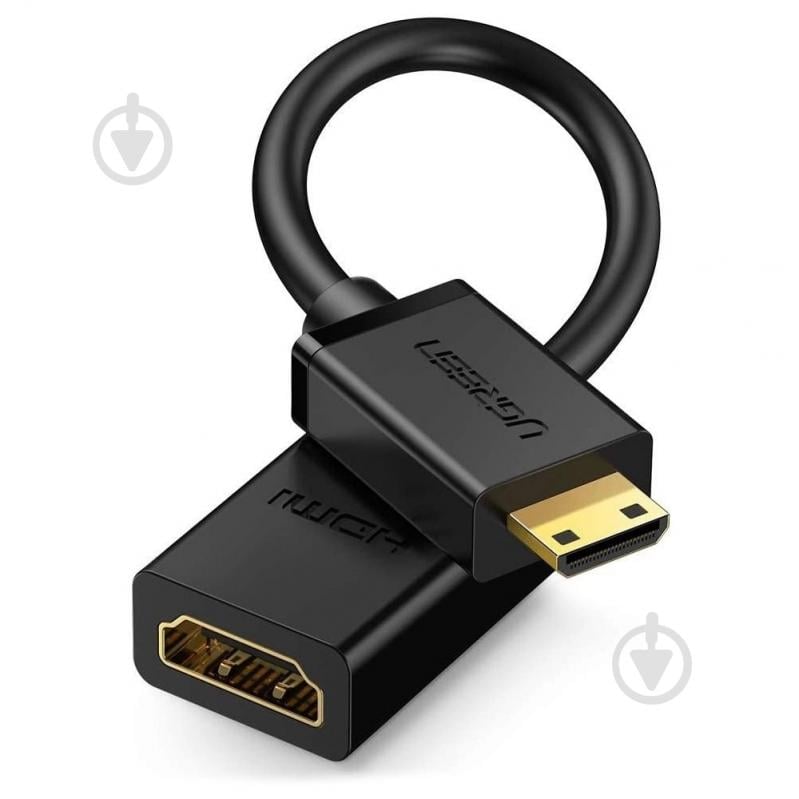 Перехідник UGREEN Mini HDMI Male to HDMI Female 0,22 м black (20137) - фото 1