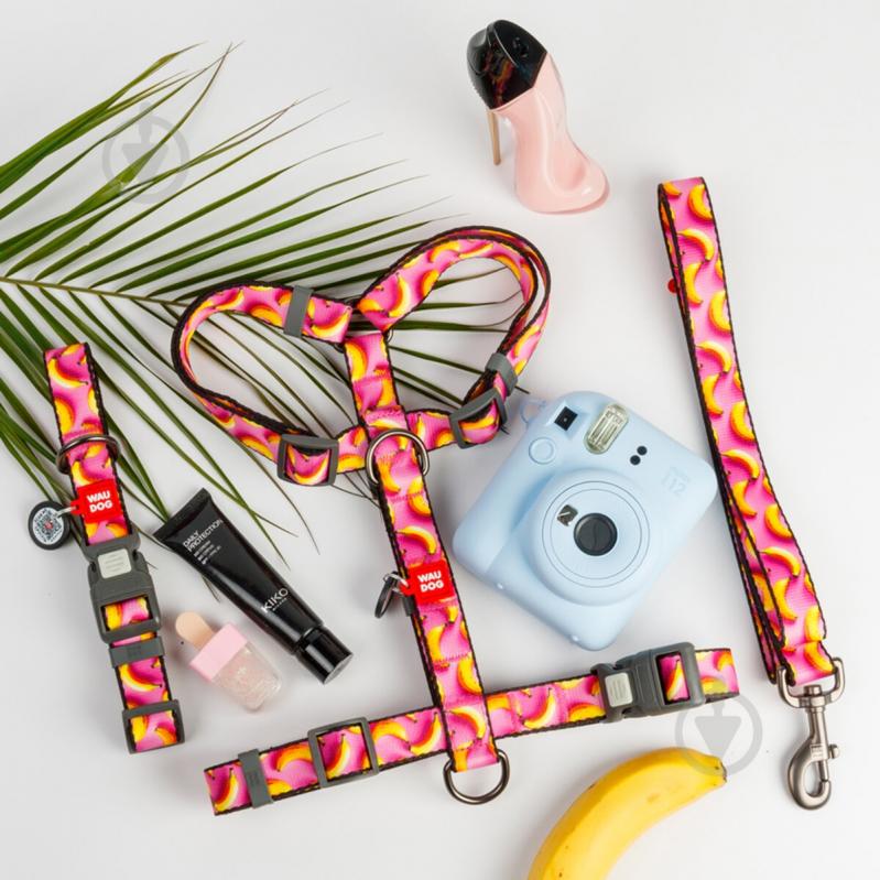 Поводок Waudog Nylon рисунок "Бананы на розовом" L-XXL Ш25 мм Д122 см - фото 3 Поводок Waudog Nylon рисунок "Бананы на розовом" L-XXL Ш25 мм Д122 см - фото 3