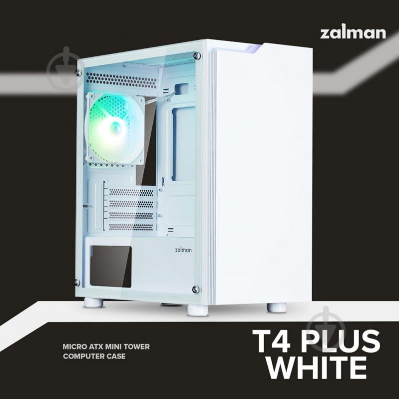 Корпус Zalman T4 Plus white без БП (T4PLUSWHITE) - фото 2