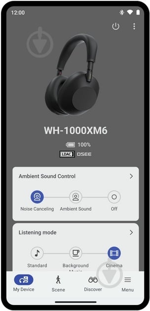 Наушники Sony WH-1000XM6 Over-ear black (WH1000XM6B.E) - фото 19